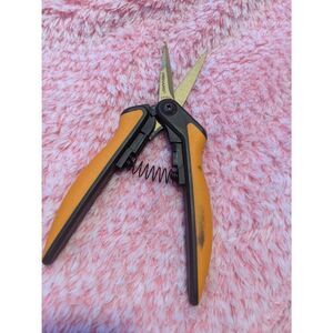 Fiskars Micro-Tip Pruning Snips Titanium Spring Action Shears AA0522